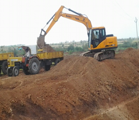 Canal excavation and lining work